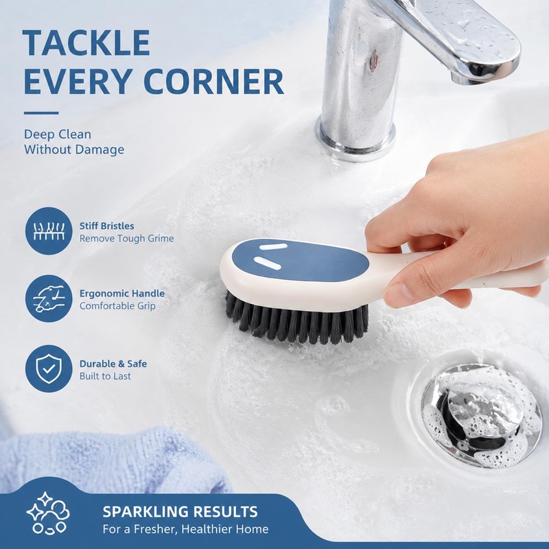 Laundry Brush with Soft Bristle Shoe Scrub Brush Set, 2