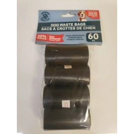 Home Store 60 Dog Pet DOGGIE POOP Waste Clean Up PICK-UP Bags Black