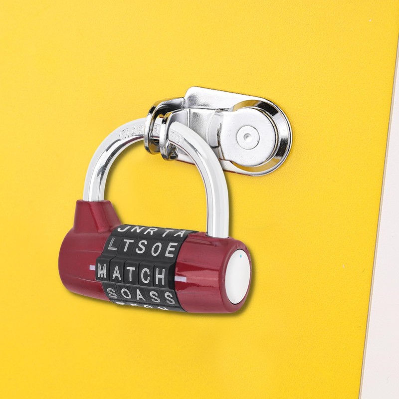 HOJLKLD Gym Locker Lock 5 Letter Word Lock Safety Padlock