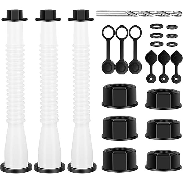 Godboy Gas Can Spout Replacement, Gas Can Nozzle, (3 Kit-White)