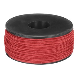 Rebower Micro Paracord 1.18mm x 164 Feet Rope 100 LB Polyester Braided Strong String Spool [for Hiking, Exercise, Tent, DIY Project] - Red