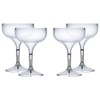 Virtually Glass Quality Reusable Polycarbonate Plastic Coupe Cocktail Glasses Unbreakable
