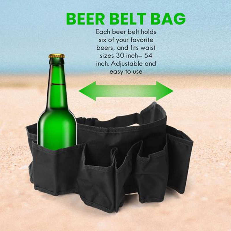 Gokelomg 6 Portable Bottle Waist Belt Bag Bottles Drinks Can