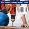 Screw Remover,6pcs Stripped Screw Remover,Damaged Screw Extractor Set Speed Steel,Easy