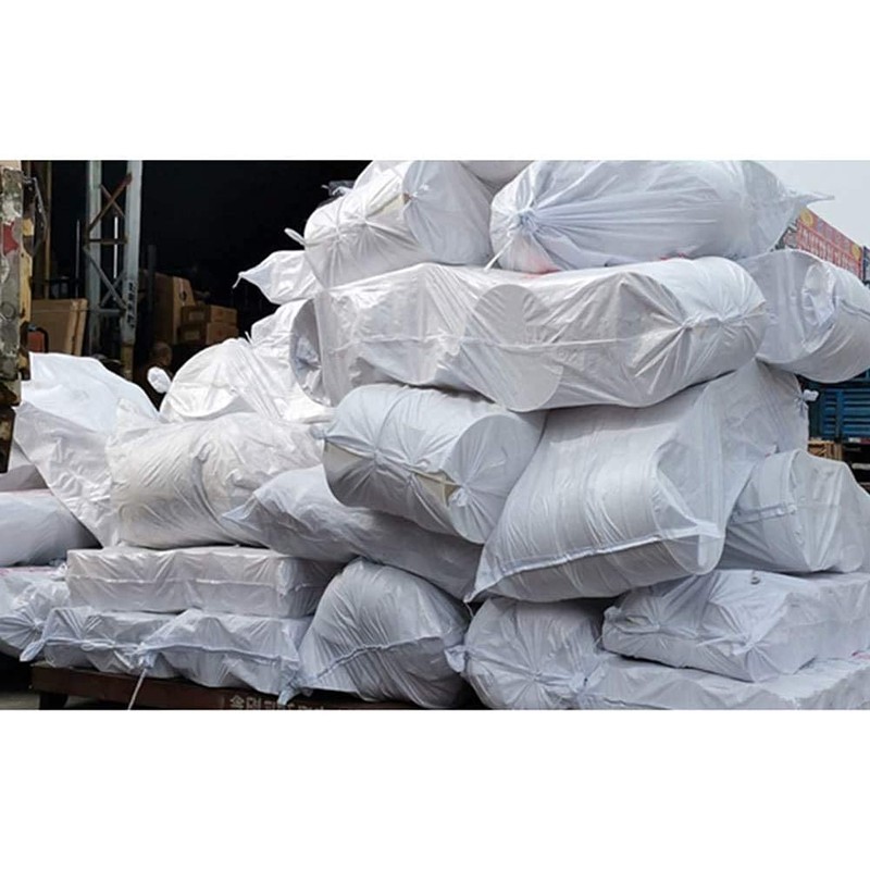 HUYIWEI 10 White Polypropylene Woven Bags, 60 x 100 cm,