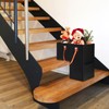Yopay 2 Pack Stair Basket with Leather Handle, Upgraded Foldable