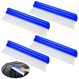 Supkiir 4 Pack 12” Silicone Car Drying Squeegee, 3-Layer T-Bar Water Blade Professional Automotive Water Wiper, Car Windshield Squeegee Flexible Water Blade Squeegee for Car Window Glass Bathroom