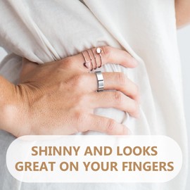 Feraco 2 PCS Copper Magnetic Therapy Rings for Women,99.99% Pure Copper Thumb Ring with Magnets