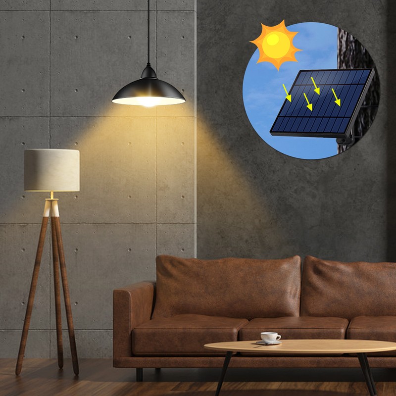 Tomshine Solar Pendants Light with Remote Control Brightness Adjustable 12