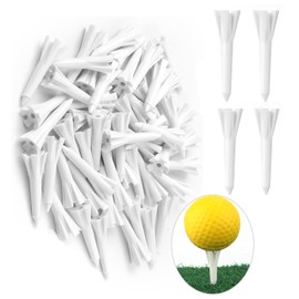 MEISO Pack of 50 Golf Tees, 38 mm Plastic Golf Tees in Claw Shape, Friction-Free Design Golf Putting Trainer, Short Golf Tee Holder, for Golfers of All Skills