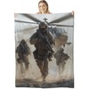 Army Blanket for Kids Adults, Army Flannel Throw Blanket, Army