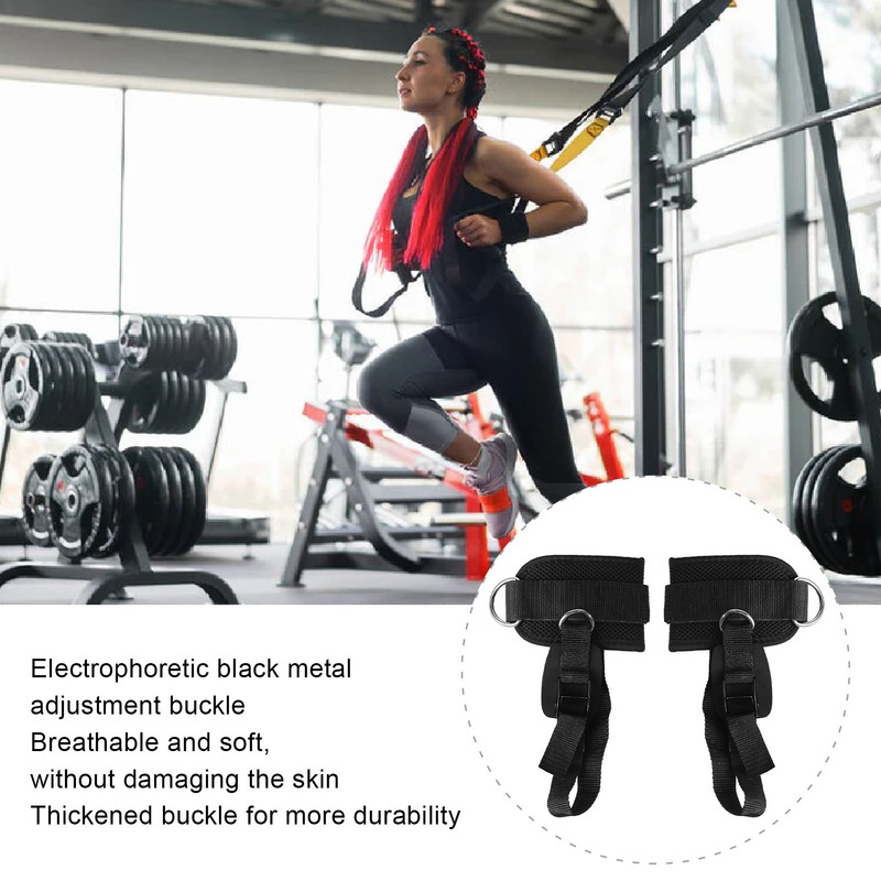 Ankle Straps for Cable Machines Fitness Adjustable D Ring Ankle