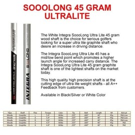 SOOOLONG 45 GRAM BLACK MAGIC LONG ULTRALITE PGA DISTANCE WOOD SHAFT L A R S X (X-Stiff)