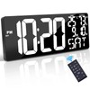 Xflyee 18 Inch Oversized Digital Wall Clock with Remote Control,