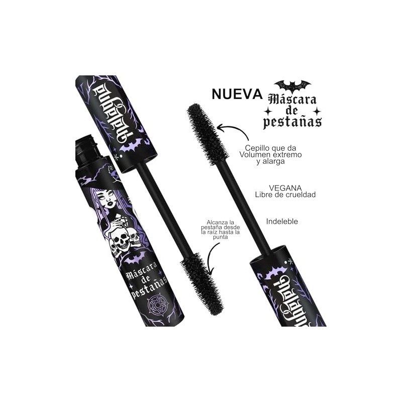Máscara de Pestañas Vegana | Waterproof, Fórmula Alargadora, Libre de