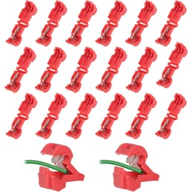 Pack of 20 Connection Clamps for Robotic Lawnmower, Boundary Cable, Charging Station, T-Branch Connector, Quick Connector, Power Thief for Lawnmowers, Lawn Robots, Husqvarna Automower, Worx, Bosch