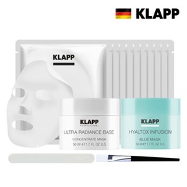 Clap (현대홈쇼핑)스페셜 기획 클랍 래디언스 마스크 1개+히알톡스 블루마스크 1개+밴디지 10장+스파출라 (Hyundai Home Shopping) Special Edition Clab Radiance Mask 1 Piece + HyalTox Blue Mask 1 Piece + Bandage 10 Sheets + Spatula