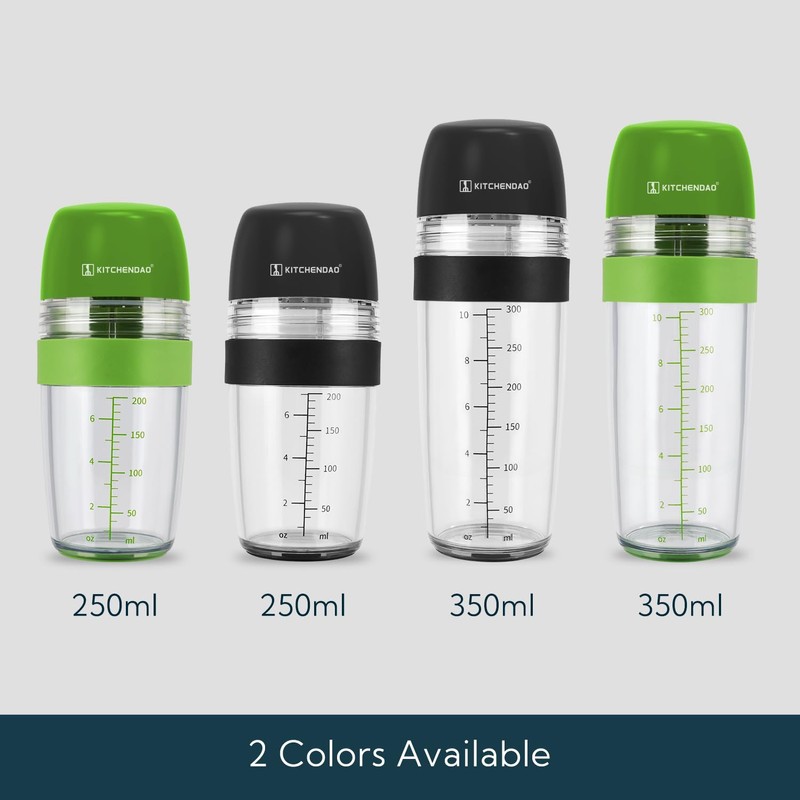 KITCHENDAO 2 in 1 Salad Dressing Shaker Container with Juicer,