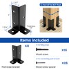 Muzata 8Pack Adjustable Post Base Brackets Deck Post Anchor Fit