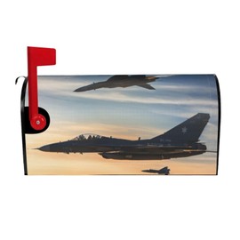 Aircraft Fighter Jets Print Mailbox Covers Magnetic Mailbox Wraps,Post Letter Box Cover Garden Decor Yard Mailbox