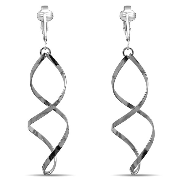 Modern Silver Dangle Clip On Earrings for Women & Clip-ons,