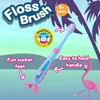 Brush-Baby Flamingo FlossBrush™ Bristles Toothbrushes 3-6 Years - Pack of