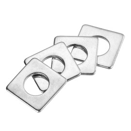 uxcell 50pcs M6x12x1mm Square Plate Bearing Washers 304 Stainless Steel Plate Square Plate Washers Flat Pad Spacer Gasket for Hardware Fastener