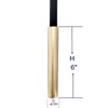 Langdoly 5/8" Round Iron Baluster Brass Base Shoes with Set