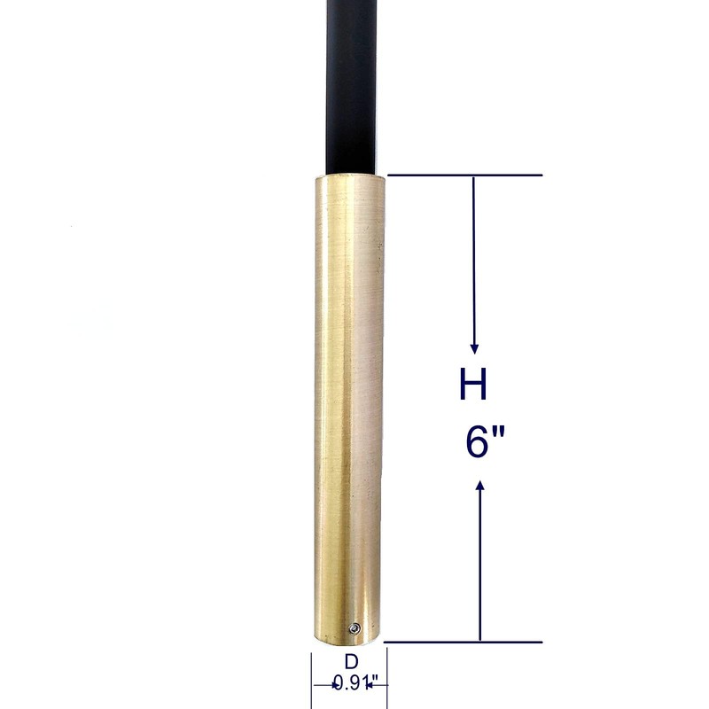 Langdoly 5/8" Round Iron Baluster Brass Base Shoes with Set