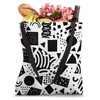 Punk Rock Minimalist Black and White Pattern Wall Art Tote
