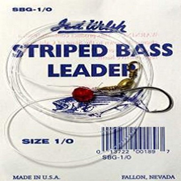 Jed Welsh Fishing Striped Bass Leader Gamakatsu Hook, 36557