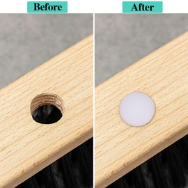 100 Pcs Plastic Hole Plugs 3/16"(5mm) Screw Caps Cover White Plastic Hole Plugs for Cabinet Cupboard Shelf Furniture
