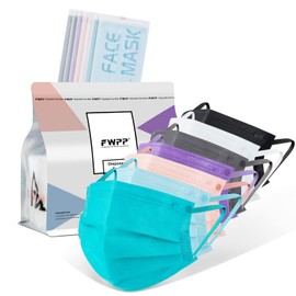 FWPP 4 Layer Individually Wrapped Earloop Disposable Face Masks 50 Pcs Rainbow Color