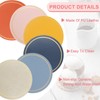 sourcing map 6 Pcs Leather Coasters, Round Drinks Coasters for