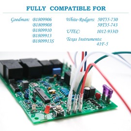 B18099-13 Goodman Janitrol Furnace Control Circuit Board, Replacement for Goodman Control Board B18099-06,B18099-08,B18099-10,B18099-13S White-Rodgers:50T35-730,50T35-743,ICM280