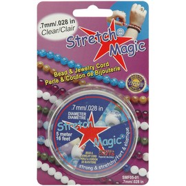 Pepperell SMF-1-5 0.7mm Stretch Magic Bead and Jewelry Cord, 5m, Clear