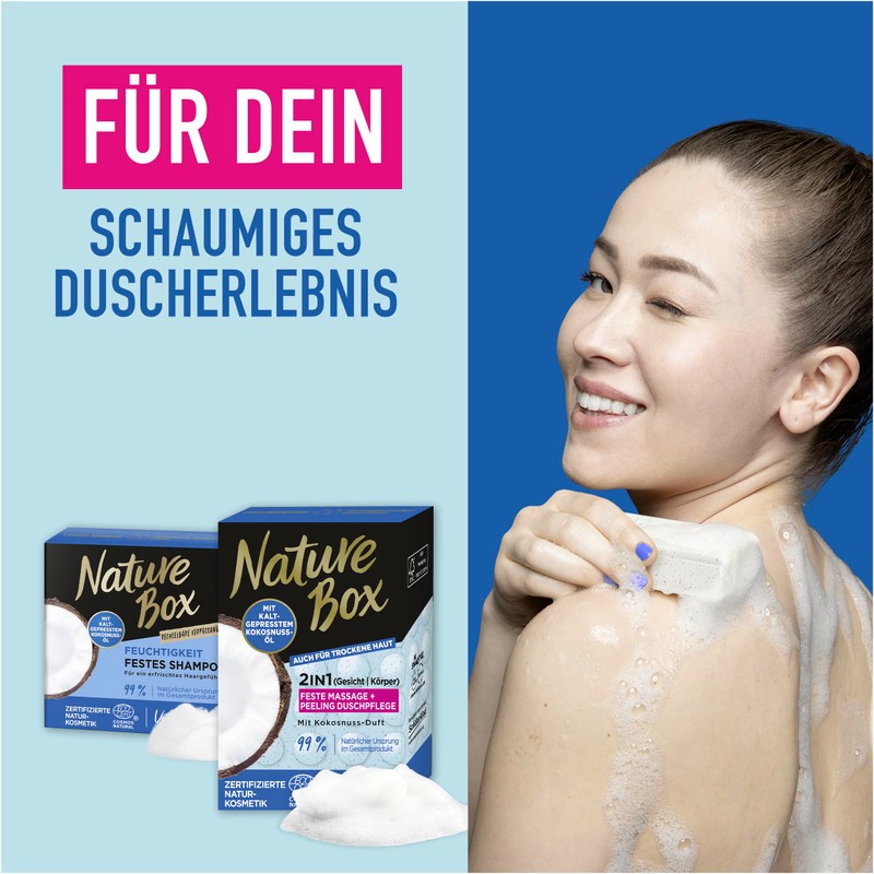 Nature Box Exotic Solid Coconut Scented Shower Care 100g