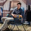 PORTAL Camping Chair with Lumbar Support for Adults Folding Portable