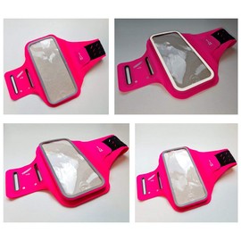 DFV mobile - Professional Cover Chinlon-Lycra Ultra-thin Armband Sport Walking Running Fitness Cycling Gym for FLY LIFE MEGA (2018) - Pink