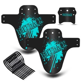 NICEDACK Mud Guard, 2Pcs MTB Bicycle Mudguards for 26" 650B 27.5" 29" MTB Mountain Bike Rear and Front Mudguard Fender (Cyan, 2PCS Matte Surface)