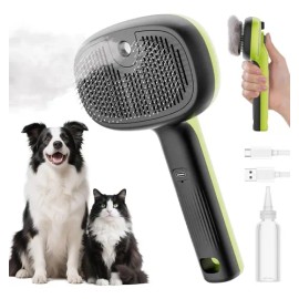 Cepillo De Vapor Autolimpiante Para Gatos Y Perros Con 2 Mod