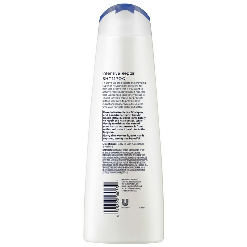 Dove Intense Damage Therapy Shampoo, 12 Ounce - 6 per