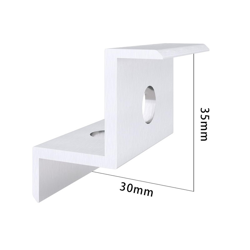 Aurinktron 1 x Solar Module Bracket Kit, 12 cm Aluminium