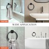 Towel Holder for Bathroom Wall Matte Black Towel Ring Hand