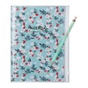 MARK'S 2024/2025 Pocket Diary A5 Vertical, Flower Pattern // Navy: