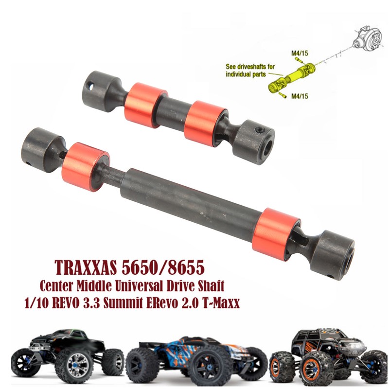 RC Center Drive Shaft Splined Universal Steel CVD Driveshaft for