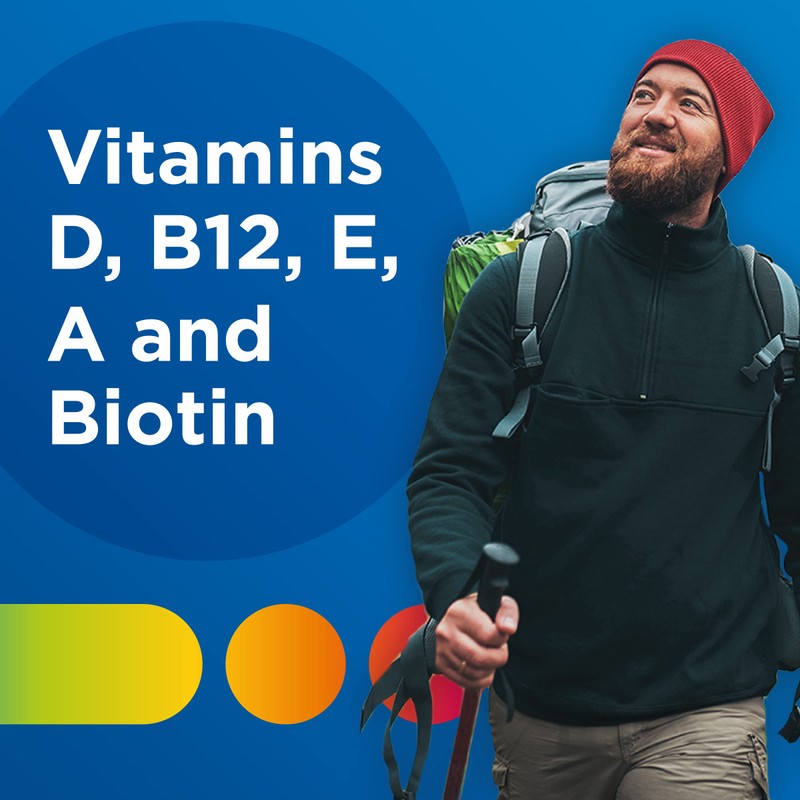 Centrum Men MultiGummies, Multivitamins/Minerals Gummies, Cherry, Berry, and Apple Flavours,