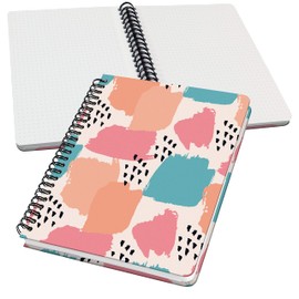 SIGEL JN610 Spiral Notepad A5 Dotted, Turquoise, Apricot, Bullet Journal Jolie, 100 g/m², 120 Pages, Vegan, Made from Sustainable Paper