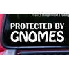 Minglewood Trading Protected by Gnomes 8" x 3" Vinyl Decal
