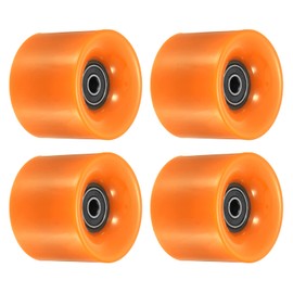 PATIKIL Pack of 4 60 mm Longboard Wheels with Bearings ABEC-9 Skateboard Wheel Road Wheels for Skateboards Cruiser Wheels Replacement 80A Orange, Black